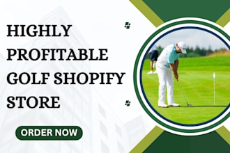 design profitable golf shopify store golf accessories website sport dropshipping