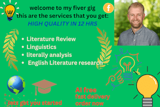 english literature research, linguistics, literary analysis, review