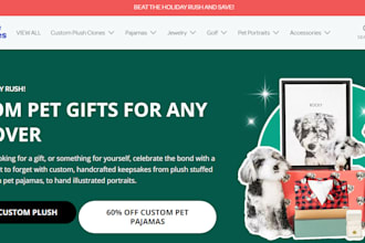 design pet product shopify website pet toy shopify store domestic pet website