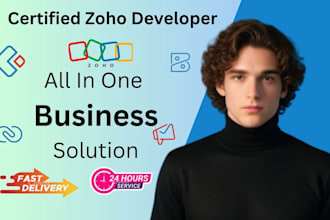 set up and customize zoho CRM, zoho campaigns, zoho one zoho recruit zoho forms