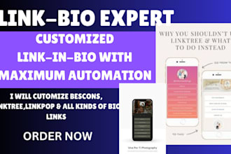 set up linktree bio link landing page for social media