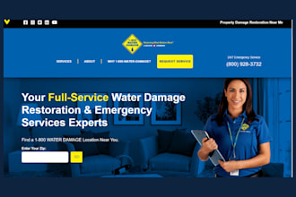 design water damage website water damage landing page for water damage leads