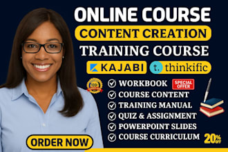create online course content creation course curriculum ebook writing