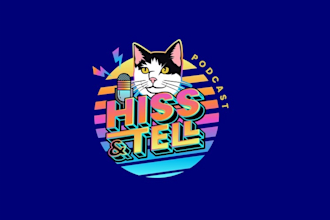 design bold cat behavior podcast logo