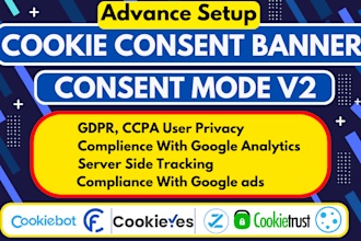 setup google cookie consent banner, consent mode v2 using tag manager, GTM