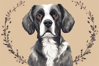draw illustration pet portrait vector art