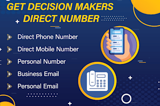 provide direct phone number, personal mobile number of your prospects