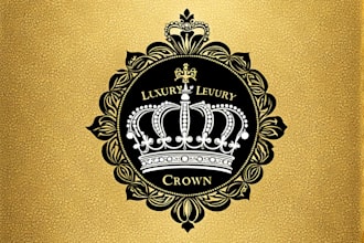 do luxury vintage clothing crown jewelry logo