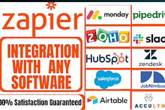 do zapier integration with monday slack zoho pipedrive hubspot salesforce trello