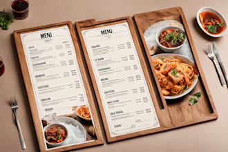 amazing menu design or restaurant food menu