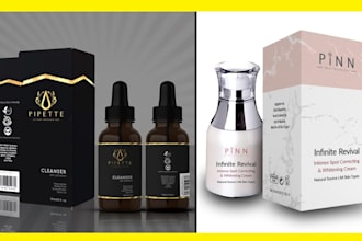 design a feminine skincare logo and product design