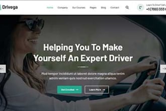 design driving school website driving instructor driving school landing page