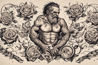 create awesome old school tattoo style design