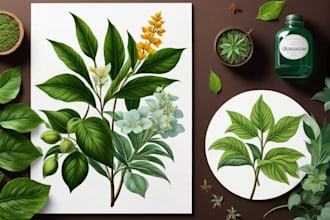 draw botanical illustration art for you