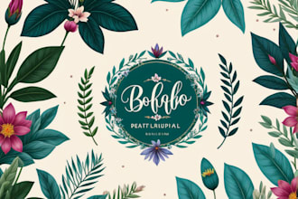 design beautiful botanical boho logo