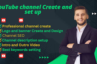 youtube channel create a setup logo and banner with SEO