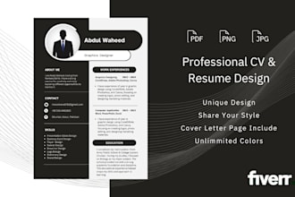 design an elite, professional CV to elevate your career and make you stand out
