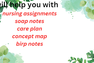 do care plans, soap notes, differential diagnoses, progress notes, birp notes