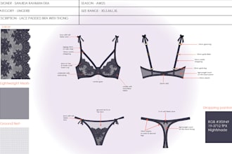 design lingerie, swim wear, lounge wear, sleep wear, advanced techpack, print