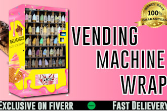 design a unique vending machine wrap