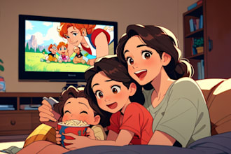 draw family portrait couple in my cartoon disney style
