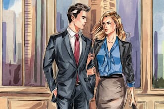 create amazing watercolor couple portraits