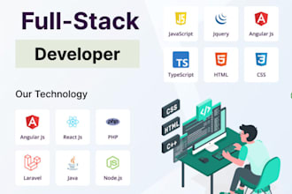 full stack web development reactjs nextjs angularjs nodejs