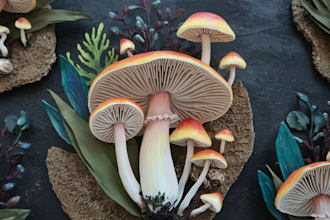 craft captivating fungi and botanical art