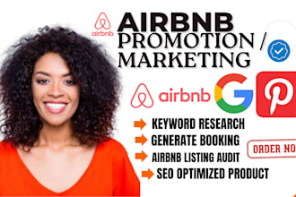 promote and market your airbnb listing, hotel, vrbo with SEO to boost bookings
