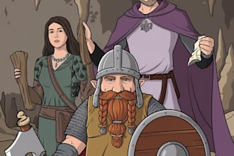 do your dnd character and create art for your party
