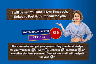 design creative fiverr gig thumbnail and fiverr gig image