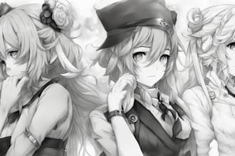 sketch your favorite anime, manga, vtuber, characters, nsfw
