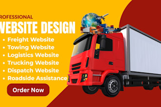 logistics website design, trucking website, towing, courier, dispatch website
