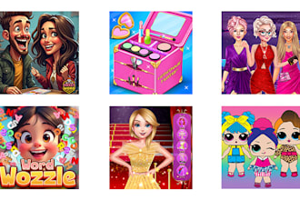 design 2d game assets, promotion and icons