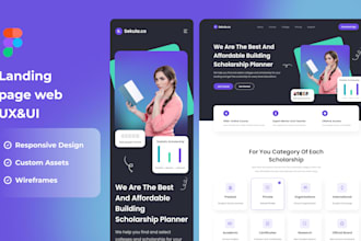 design figma landing page dashboard website ui design