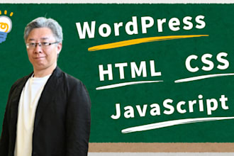 help you abut homepage wordpress HTML CSS javascript jquery