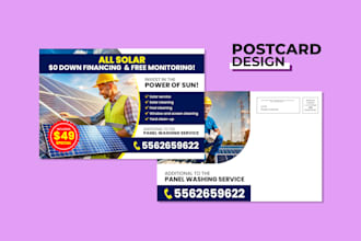 design custom direct mail eddm postcard, professional business flyer