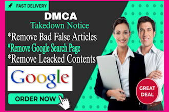 remove unwanted defamatory false articles news from google search under dmca