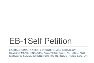 write professional eb1 self petition documentation
