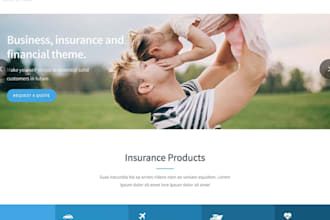 design life insurance website, health insurance website, insurance, landing page