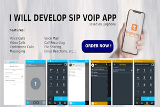 build linphone app, video calling app, voip app, softphone app