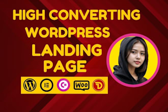 do wordpress landing page, elementor landing page, full wordpress website
