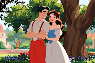 draw your portrait or charater in disney style