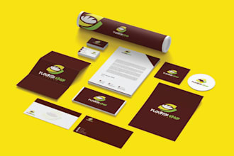 design corporate visual identity for business logo with branding