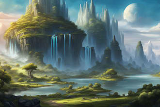 draw fantasy concept landscape illustrations