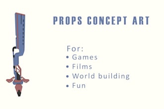 create detailed props concept art