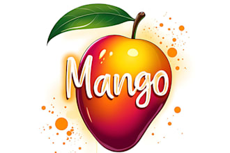 make awesome super mango logo for you business