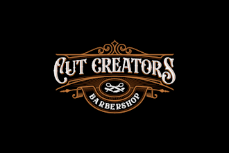 do a vintage barbershop logo design in 1 day