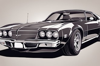 make amazing vector car portrait form your car
