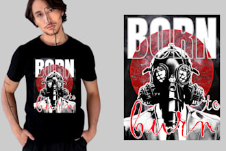 do a mordan t shirt desing by your request